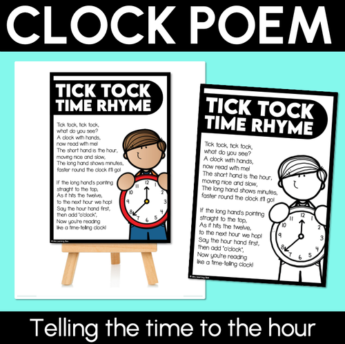 Resource preview 10 for Time to the Hour (O'Clock) - Kindergarten/Foundation of Work