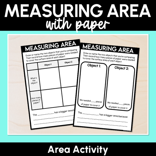 Measuring Area with Paper - Area Activity - Mrs Learning Bee