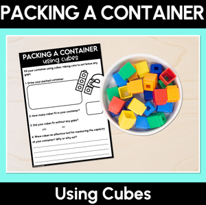 Packing a Container Using Cubes - Internal Volume Activity