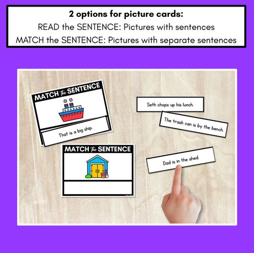 Resource preview 2 for CH SH TH WH Decodable Sentences - Read and Match