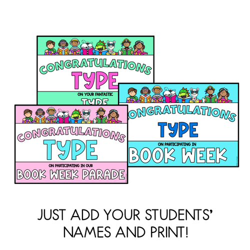 Resource preview 2 for Book Week Certificates