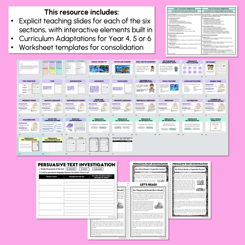 Resource preview 4 for Persuasive Text Features & Purpose - Explicit Instruction Teaching Script - Year 4, 5 & 6 Persuasive Texts