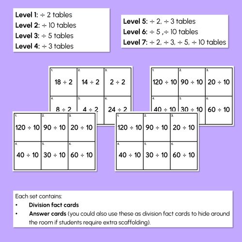 Resource preview 4 for WRITE THE ROOM - Division Facts