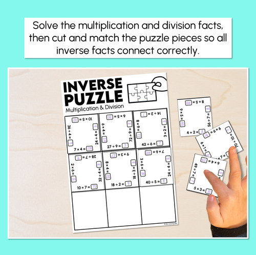 Resource preview 2 for Inverse Operations - Multiplication & Division Puzzles