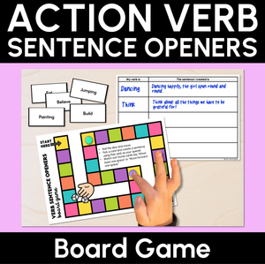 Verb Sentence Openers Board Game