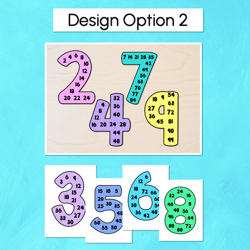 Resource preview 3 for Multiples & Skip Counting Posters - Watercolour Rainbow - The Kutopia Collection