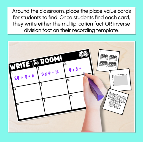 Resource preview 2 for Write the Room - Multiplication & Division