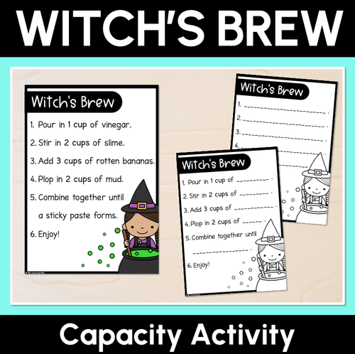 Resource preview 4 for Compare Capacity by filling & packing - Grade 1 & 2 Unit of Work