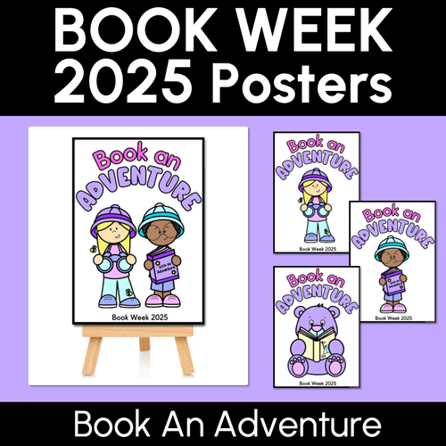 Resource preview 1 for BOOK WEEK 2025 Posters - Book An Adventure