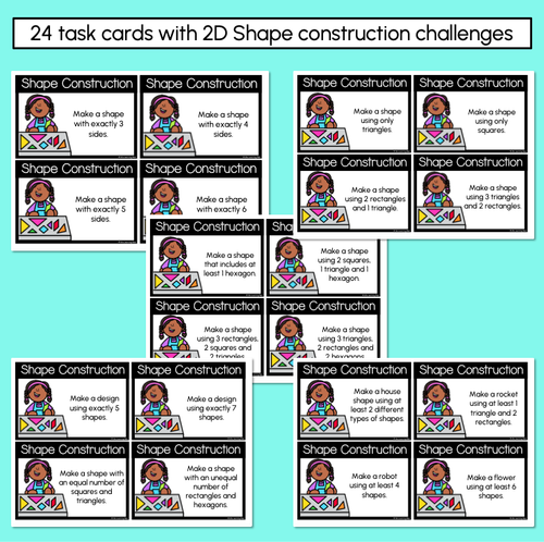 Resource preview 3 for Constructing 2D Shapes - Challenge Task Cards