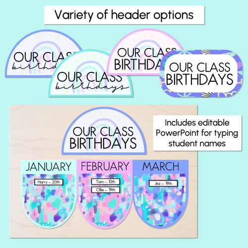 Resource preview 5 for BIRTHDAYS DISPLAY- The Wonderland Collection