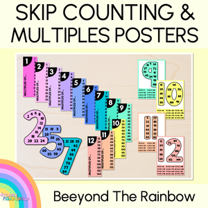 MULTIPLES & SKIP COUNTING POSTERS - The Kasey Rainbow Collection