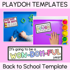 Playdoh First Day of School Templates - Back to School Activities