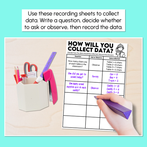 Resource preview 2 for How Will You Collect Data? - Collecting Data Recording Sheets