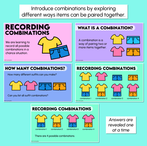 Resource preview 2 for Chance: Recording Combinations - Digital Slides