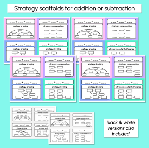 Resource preview 3 for Strategy Practice - Blank Scaffolding Cards