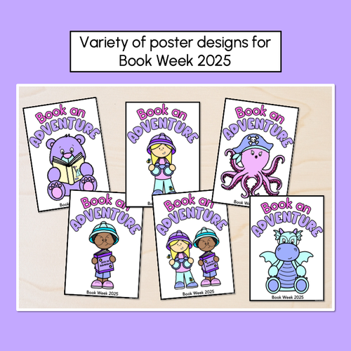 Resource preview 2 for BOOK WEEK 2025 Posters - Book An Adventure