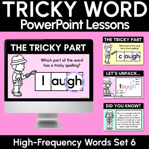 Resource preview 1 for High Frequency Heart Word Lessons SET 6 - WORDS WITH TRICKY SPELLINGS