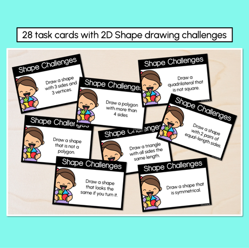 Resource preview 2 for 2D Shape Challenge Task Cards