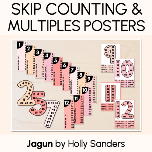 Resource preview 1 for MULTIPLES & SKIP COUNTING POSTERS - The Jagun Collection