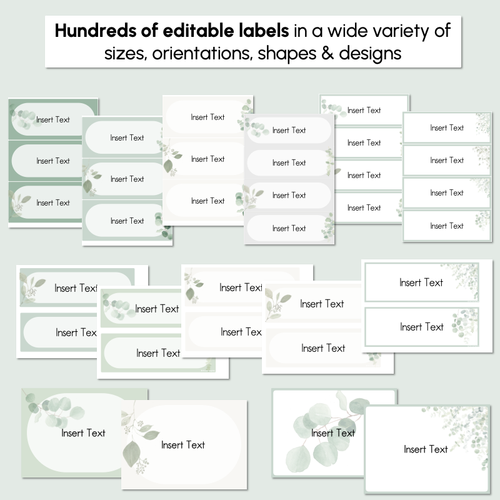 Resource preview 2 for Editable Labels - Eucalyptus Edit - Eucalyptus Classroom Decor