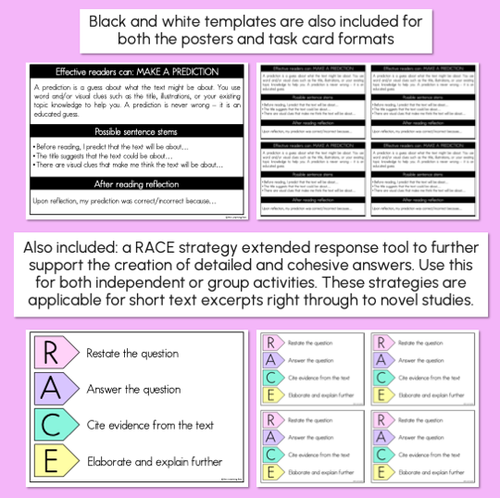 Resource preview 3 for Roles of the Reader - Reading Comprehension Strategy Posters & Task Cards