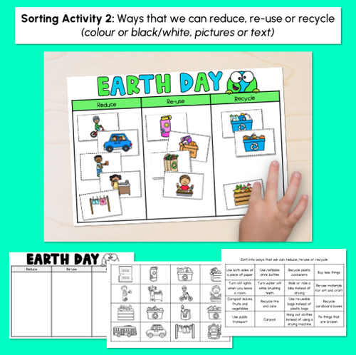 Resource preview 3 for Earth Day Sorting Activities
