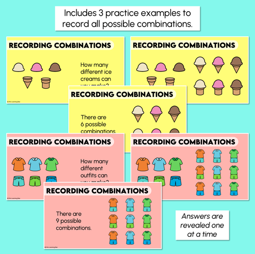 Resource preview 3 for Chance: Recording Combinations - Digital Slides