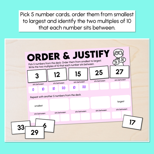 Resource preview 2 for Ordering Numbers Activity - Numbers Between Multiples of 10