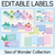 1 for Editable Labels - Sea of Wonder Collection - Calming Classroom Decor