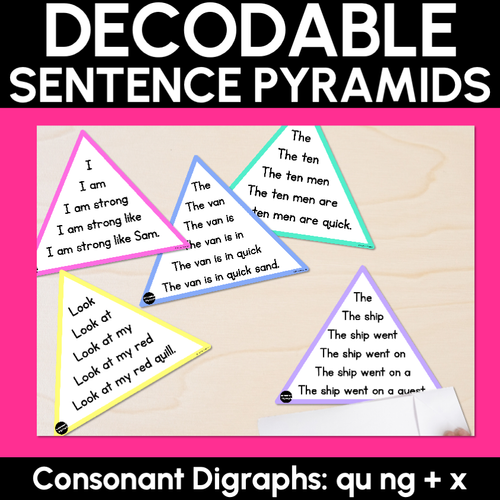 Resource preview 15 for Decodable Sentence Pyramids Complete Bundle