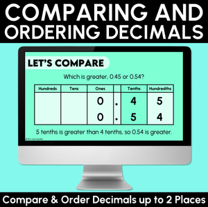Comparing & Ordering Decimals - Digital Slides