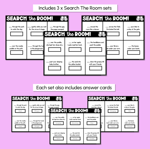 Resource preview 3 for Read the Room - Verb Sentence Openers