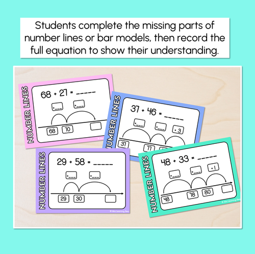 Resource preview 2 for Number Line & Bar Model - Addition Strategy Task Cards