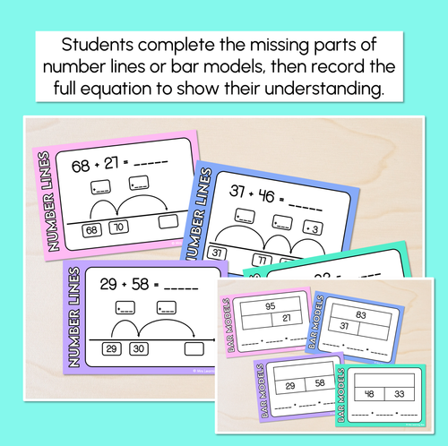 Resource preview 2 for Number Line & Bar Model - Addition Strategy Task Cards