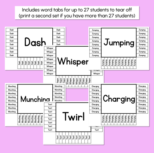 Resource preview 4 for Read the Room - Verb Sentence Openers