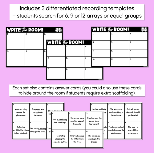 Resource preview 3 for Write the Room - Verb Groups