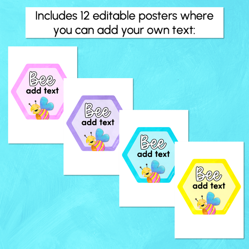 Resource preview 3 for Bee Posters- The Kutopia Collection - Classroom Values & Expectations