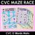 1 for CVC Words Maze Race - CVC U Words Mats