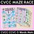1 for CVCC CCVC Words Maze Race - CVCC O Words Mats