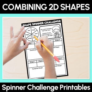 Combining 2D Shapes - Spinner Challenge Printables