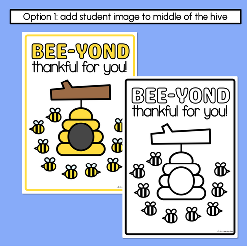 Resource preview 3 for BEE-yond Thankful For You - Pun Craft for Mother's Day or Father's Day