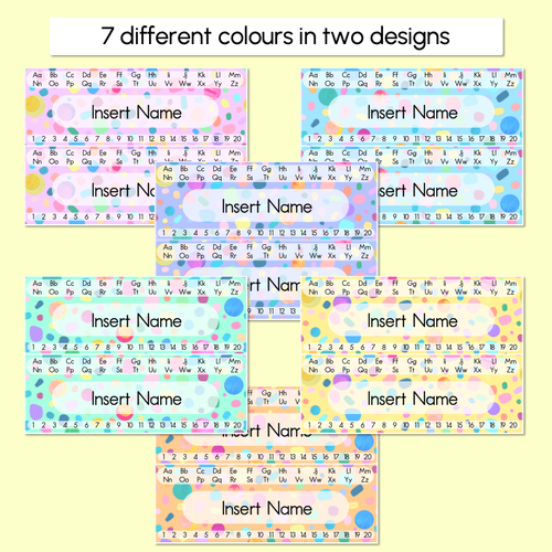 Resource preview 2 for Student Desk Plates - The Kasey Rainbow Collection