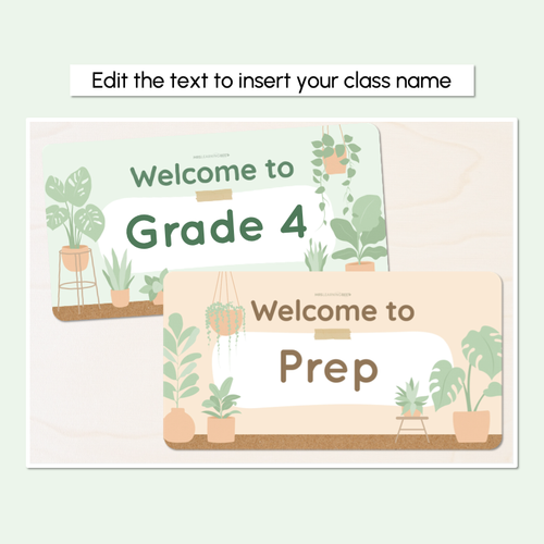 Resource preview 2 for Welcome to our Class Editable Signs - The Greenhouse Collection - Natural Classroom Decor