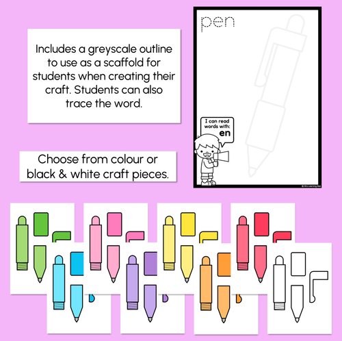 Resource preview 2 for CVC Word Crafts - EN Words - Build a PEN