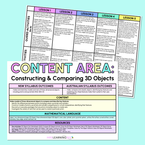 Resource preview 1 for Constructing & Comparing 3D Objects - Grade 3 & 4 Program