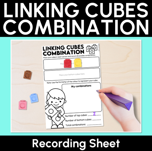 Resource preview 1 for Linking Cubes Combination - Chance Recording Sheet