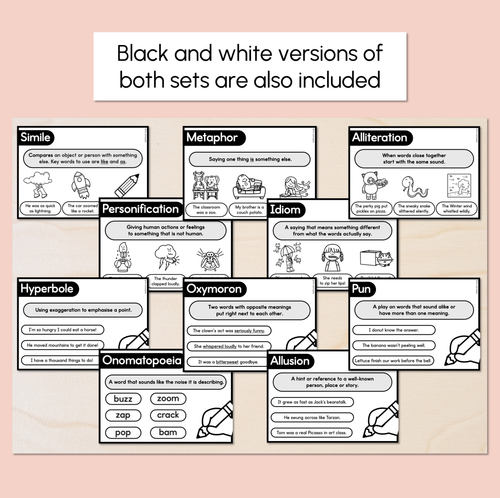 Resource preview 4 for Figurative Language Posters - Neutral Classroom Decor