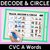 4 for Trace, Decode & Circle - CVC CVCC CCVC Decodable Word Mats Bundle