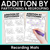 1 for Addition by Partitioning & Regrouping Recording Mats
